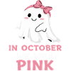 Imprimé rose d'octobre fantaisiste fantôme