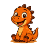 Mignon bébé dinosaure dessin animé