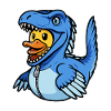 Jungle dinosaur with Velociraptor