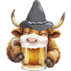 Volksfest Bulle with Beer Glass Beer Festival Beer Tent