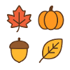 Autumn Leaves and Pumpkin Theme