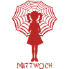 Mädchen mit Spinnennetz-Hintergrund