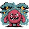 Fierce Storm Monster Illustration