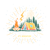 Camp Adventure: Tent and Fire