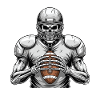 Skeleton Football Player Spooky Halloween