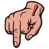 Bold Red Exclamation Point Hand Illustration