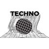 Techno music - Futuristic Geometric Globe Design