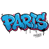 Graffiti Style Paris City Art Graphic