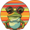 Casual frog sunglasses design