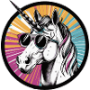 Einhorn mit Sonnenbrille