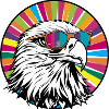 Eagle with sunglasses
