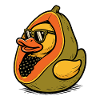 Summery mix design with duck papaya
