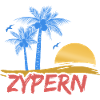Tropical Palm Trees Sunset of Cyprus
