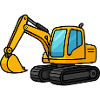 Miniature excavator illustration