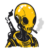 Futuristic Skull Astronaut Design