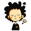 Expressive Cartoon IN Sweating Mood
