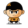 Fierce Cartoon Boy Illustration