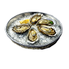 Oysters with lemon topping