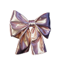 Elegant metallic satin bow