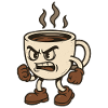 Delicate Coffee Mug with Fighting Pose