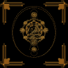 Buddha-Design im goldenen Art-Deco-Stil