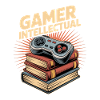 Gamer Intellectual Controller Book Stack