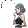 Speech Bubbles Noir Heroine CropTop
