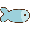 Minimalist Blue Fish Illustration