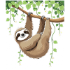 Cute sloth on the tree