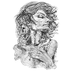 Air black and white drawing carographic