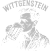 Whittgenstein Beer Drinking Illustration