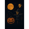 Halloween Witch Pumpkin with Moon Mood