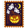 Fantôme, Costume de fête d’Halloween - Timbre-poste
