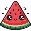 Tranche de pastèque kawaii