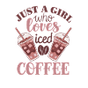 Mädchen, das Eiskaffee liebt