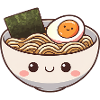 Cute Ramen Bowl with Smiling Face