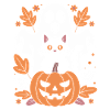 Ghost Pumpkin Cat Cute Halloween Autumn