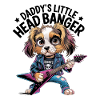 Rockiger Hund mit E-Gitarre im Lederjacken-Style
