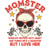Monster mother with retro skulls design