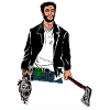 Urban Uprising with Axe and Skull