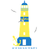 Phare avec mouettes et ancre
