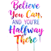 Inspirational Rainbow Typography Quote