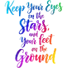 Inspirational Quote with Starry Gradient