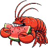 Sweet Lobster Summer Cartoon Watermelon Fruity