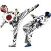 Young martial artists Taekwondo