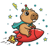 Capybara in Children's Rocket