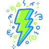 Energiestrahl mit Neonfarben