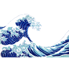kanagawa Vagues japonaises traditionnelles