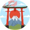 Mont Fuji et Torii Print
