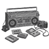 Retro cassette and camera design
